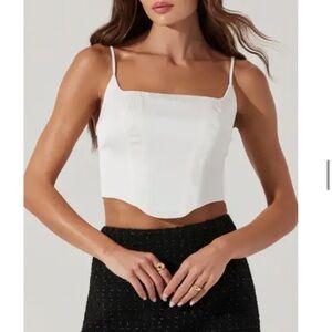 ASTR The Label Satin Corset Camisole